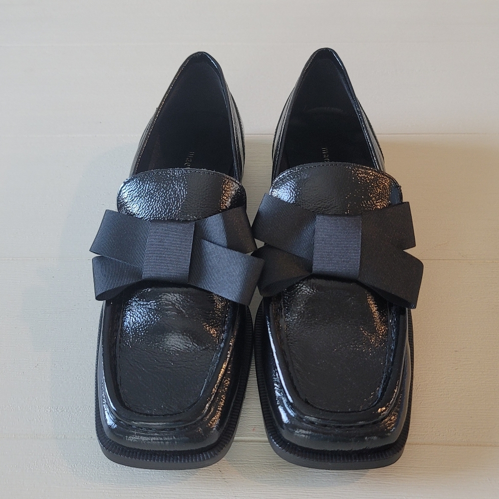 🆕️ Anthropologie Maeve Bow Square Toe Loafers - Picture 4 of 13